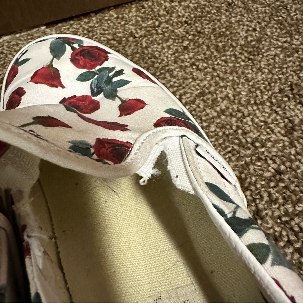Vans Slip On Shoes Floral Rose 9.5 / 11 - Picture 4 of 7